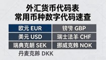 外汇货币代码表 常用币种数字代码速查
