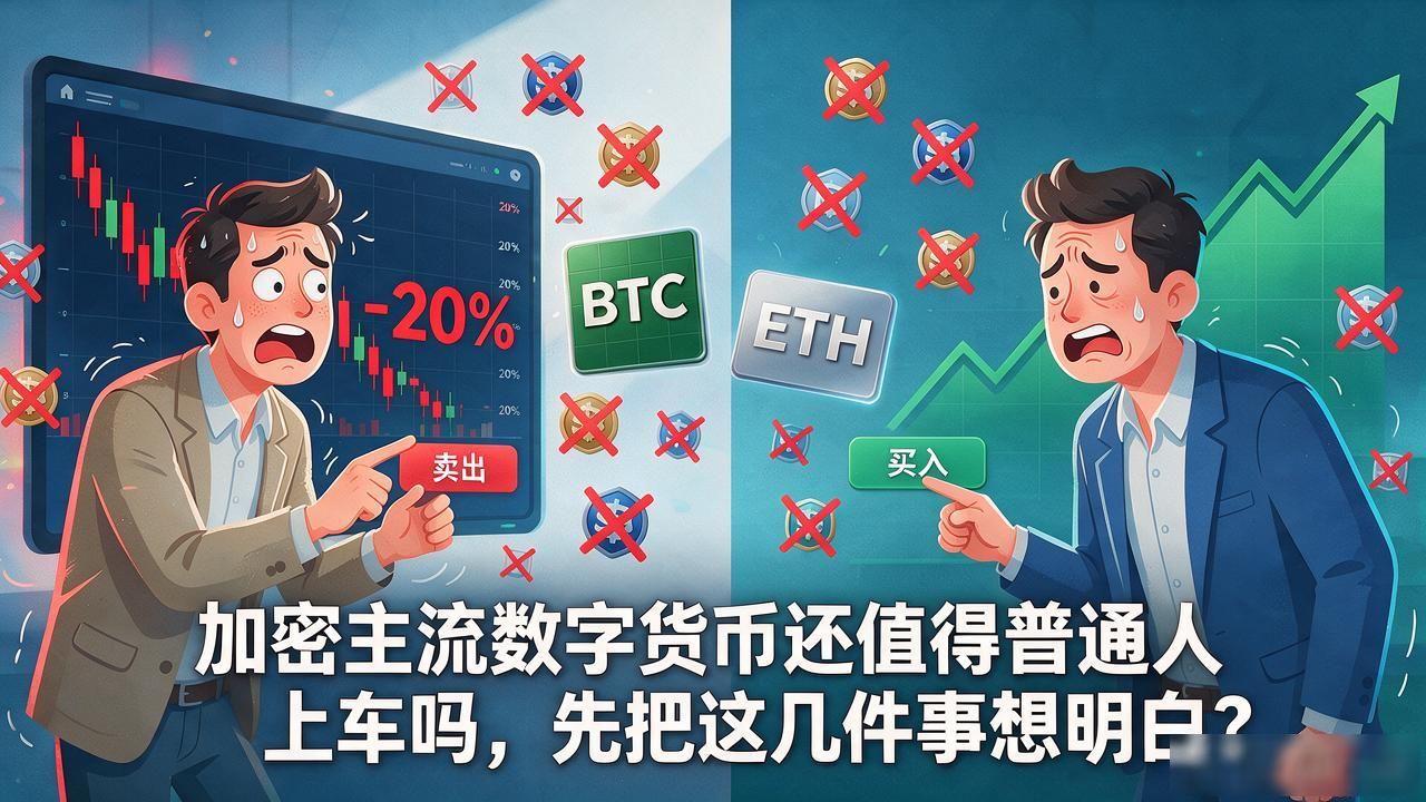 加密主流数字货币还值得普通人上车吗,先把这几件事想明白