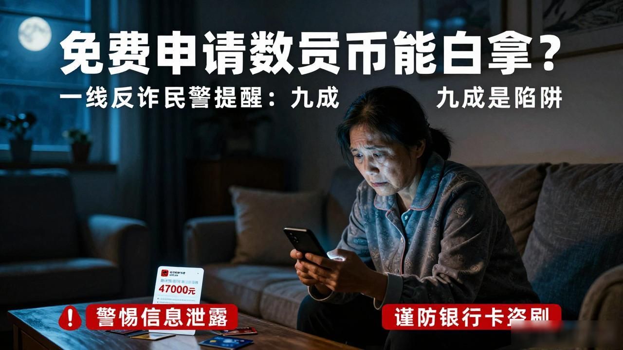 免费申请数字货币能白拿?一线反诈民警提醒:九成是陷阱