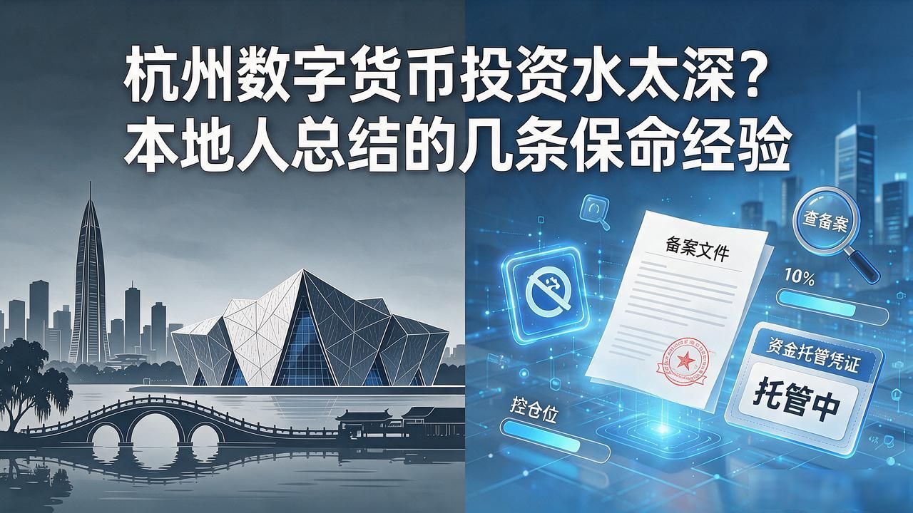 杭州数字货币投资水太深?本地人总结的几条保命经验