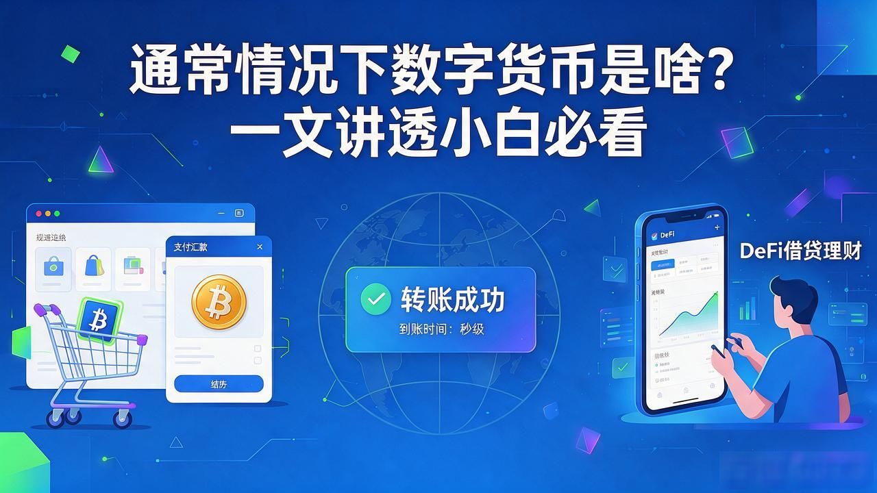 通常情况下数字货币是啥?一文讲透小白必看